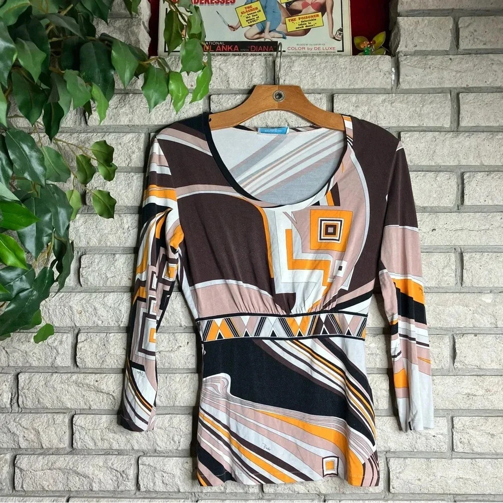 Vintage Y2K Emilio Pucci Babydoll Top